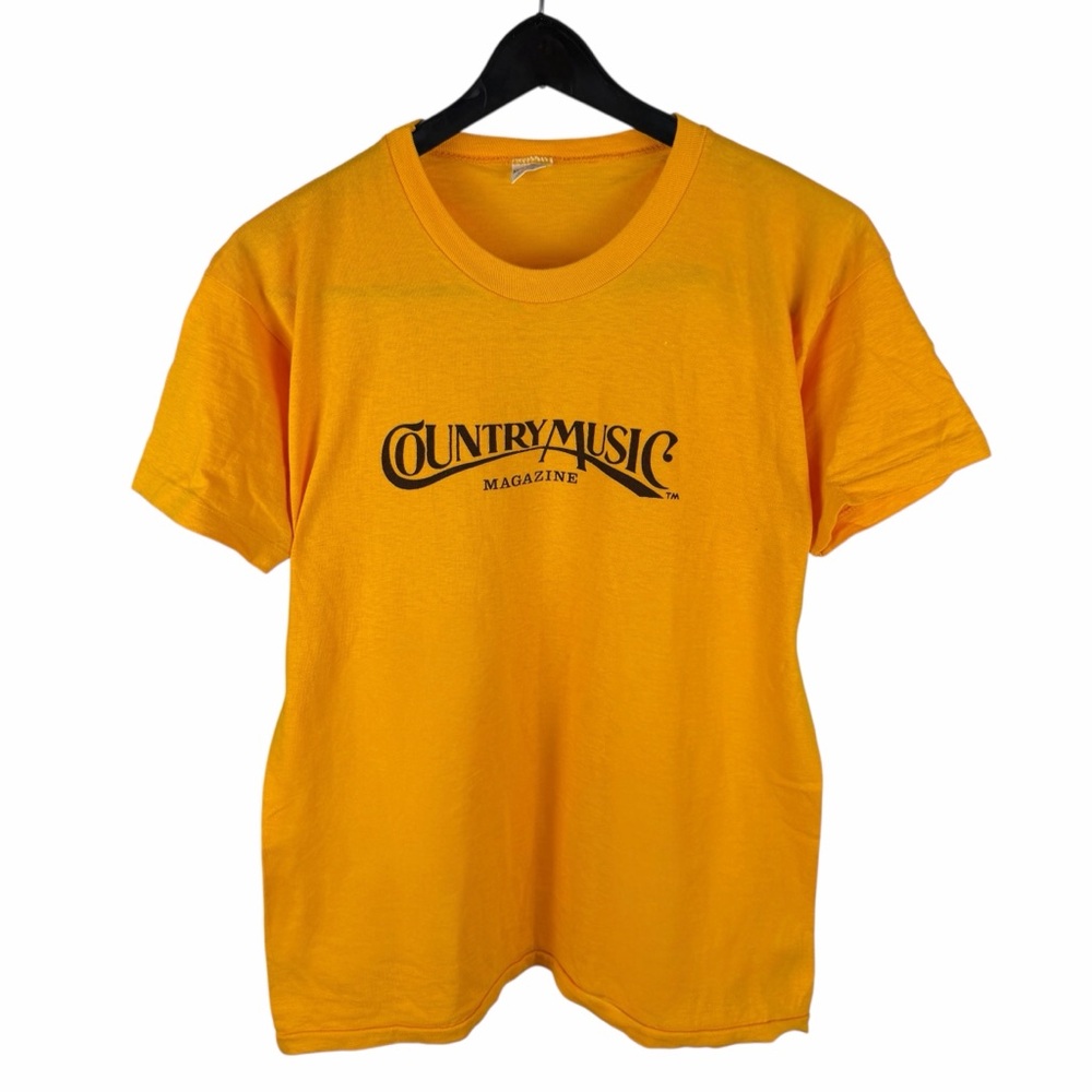 Vintage 1970s Champion Country Music Magazine Single Stitch Promo Shirt Size L